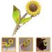 Healeved Sunflower Hair Claw Clip Non-Slip Hair Styling Claw Clips Flower Shaped Claw Clips for Women Girls Thin and Thick Hair - Buy Online on GoSupps.com