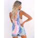 Saukole Women's Sleeveless Yoga Workout Tank Top - Blue Tie Dye - Large - Buy Online on GoSupps.com