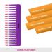 Vega 1268 Shampoo Comb - 1 Pc | Detangling Hair Brush for Smooth & Tangle-Free Hair - Buy Online on GoSupps.com