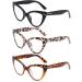 3 Pack Bifocal Cat Eye Reading Glasses for Women | Oversized Blue Light Blocking | Black Tea Tortoiseshell & Grey Tea Tortoiseshell - Buy Online on GoSupps.com