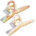 Metal Hair Claw Clips  Sublaga 2 Pcs Large Hair Clips  Shark Hair Clip Strong Hold Hair Claw Clip  Hair Accessories for Women and Girls (Dazzling pink green + pearl white)