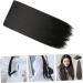Beatifufu Piece Long Straight Hair Wig Hair Extensions Clip in Human Hair Dark Brown Hair Extensions Jet Black Wig Women Hair Extensions Natural Hair Accessories Miss High Temperature Wire 80X15CM Black - Buy Online on GoSupps.com