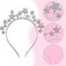 Rhinestone Star Headband | Glitter Crystal Bridal Hair Hoop for Women & Girls - Silver - Buy Online on GoSupps.com