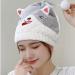 Microfiber Hair Towel Set - Fast Drying Gray & Pink Cute Animal Design | Soft Absorbent Turban for Women & Girls - 2 Pack - Buy Online on GoSupps.com