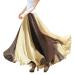 Sanahy Womens Chiffon Retro Long Maxi Skirt Gradient Beach Full/Ankle Length Skirt Elastic Pleated Retro Maxi Chiffon Long Skirt One Size Coffee