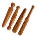 BCOATH 4 pieces of foot massager Foot hand massage devices reflex zone massage with wooden bars body-tensing triggers portable acupuncture massage device Tool household foot scraps Red pear