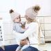 2PCS Family Matching Winter Knit Hats - Mother & Baby Ski Cap Set in Pink - Buy Online on GoSupps.com