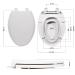 Elongated Toilet Seat with Built-in Potty Training Seat - Durable Plastic, White Cover - Replacement Seat 4012 - Buy Online on GoSupps.com