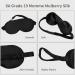 100% Pure Mulberry Silk Sleep Mask for Women/Men/Girls | Blackout Blindfold for Night Travel, Nap, Meditation | Anti-Allergy, 19 Momme, Elastic Strap | Black - Buy Online on GoSupps.com