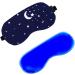 ROSENICE Cotton and Linen Sleep Mask with Gel Therapy - Starry Sky Blue | Adjustable Strap Eyeshade for Stress Relief and Puffy Eyes - Buy Online on GoSupps.com