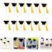 TOPPERFUN 12pcs Graduation Season Card Graduation Hat Graduation Caps Cupcake Topper Graduation Cocktail Picks Graduation Appetizer Picks Phd Toothpick Student Doctor's Hat Non-woven Fabric Yellow 10X3.8X3.8CM - Buy Online on GoSupps.com