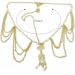 Zoestar Bridal Pearl Head Chain Gold Crystal Pendant Headpiece Boho Festival Headband Wedding Hair Jewelry for Women and Girls - Buy Online on GoSupps.com