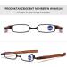 Lanomi Foldable Reading Glasses - 360 Rotating Temples Mini Pocket Reader Metal Design | +1.00 to +4.00 Diopters in Brown - Buy Online on GoSupps.com