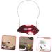 Yardenfun Lip Pendant Fashion Ornament Vintage Women Red Lip Wall Decor Wall Hanging Decor Metal Statue Woman Red 14.50X6.50X0.50CM - Buy Online on GoSupps.com
