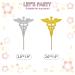 Set of 24 Nursing Cupcake Toppers Silver&Gold Glitter Scepter Cupcake Picks Nursing School Graduation Cake Decorations Nurse Birthday/Baby Shower Party Supplies - Buy Online on GoSupps.com