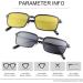 Buy Miryea Progressive Multifocal Reading Glasses for Men & Women | 2 Magnetic Polarized Sunglasses Clips | Black 3.0x - International Shipping Available - Buy Online on GoSupps.com
