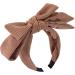 amangul Layered Bowknot Headbands for Woman Anti Slip Headbands Skincare Wide Brim Headband for Girls Washing Face Makeup(Khaki) - Buy Online on GoSupps.com