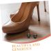 5 Pairs Heart-Shaped High Heel Pads - Replacement Heel Tips & Caps for Shoe Repair - PVC Black Accessories - Buy Online on GoSupps.com
