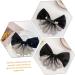 minkissy bow hairpin bow women barrettes Black hair bow headress bow hairpin bow hair barrettes for women xmas bowknot hair ties for women headwear bow woman dense fabric Fabric - Buy Online on GoSupps.com
