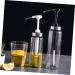 KICHOUSE Clear Container Liquid Condiment Dispenser Honey Dispenser Large Syrup Pump Bottle Jam Container Syrup Server Kitchen Cabinet Empty Glass Oil Container Press Mouth Stainless Steel - Buy Online on GoSupps.com