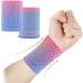 Premium Sport Wrist Bands - Absorbing Nylon Straps for Tennis Basketball & Gymnastics - Soft Thickened Bracelets in Pink & Blue - Buy Online on GoSupps.com