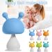 Silicone Mushroom Teether Toy for Babies 0-24 Months - Cyan | Soft Infant Sensory Chew Toy with Ring for Gums Grasping and Sucking - Buy Online on GoSupps.com