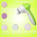 Facial Cleansing Brush - Skin Cleansing, Exfoliating, Massaging Tool - Waterproof with 5 Interchangeable Heads (Green) - Buy Online on GoSupps.com
