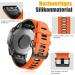 Premium 22mm Silicone Replacement Bracelet for Garmin Fenix 6/7/Epix 2/Pro - Quick Fit Arm Bands in Orange/Black - Buy Online on GoSupps.com