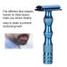 Classic Vintage Double Razor - Smooth Shave Rotatable Handle Rust-Free Easy Blade Change (Blue) - Shop Internationally! - Buy Online on GoSupps.com
