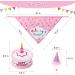 Dog Birthday Bandana Set with Hat and Squeaky Cake Toy - Perfect Party Supplies Gift for Small, Medium, Large Dogs - Pink Cream Cake Design - Buy Online on GoSupps.com