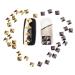 VAGA 3D Nail Art Decorations With Metal Nail Studs for Nail Art, Nail Rhinestones, Nail Stamper Kit, Nail Decals, Nail Art Gold Studs, Nail Art Studs in Pyramid Shape- Golden and Black