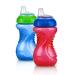 Nuby 2 Piece No Spill Easy Grip Trainer Cup 10 oz  Blue/Red 2 Count (Pack of 1) Blue/Red