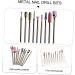 minkissy Nail Set Acrylic Nail Drill Bits Nail File Acrylic Nails Drill Bit Cuticle Drill Bits Diamond Drill Bits Professional Nail Drill Nail Grinding Head Earphone Manicure Metal - Buy Online on GoSupps.com
