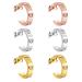 3 pairs C-shaped titanium steel earrings Earacupressure Magnetherapy Detoxi Earrings Acupressure Slimming Earrings