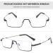 Shop Lanomi Narrow Reading Glasses - Blue Light Filter Varifocal Half Frame Titan Metal +1.0 to +4.0 for Men & Women - Flexible Multifocal Aid - Buy Online on GoSupps.com
