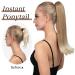 Dirty Blonde 18 Inch Clip in Ponytail Extension - Long Curly Wavy Hairpiece for Women - Buy Online on GoSupps.com
