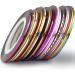 38 Rolls Nail Striping Tape Line Multicolor Rolls Striping Tape Line Nail Art Decoration Sticker Diy Nail Tip Mixed Colors - Buy Online on GoSupps.com