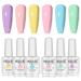 Rosalind Gellack UV 6 colors hybrid nail polish set semi -Permanent nail polish shellac gel nail polish kit gel -length and durable summer colors 15ml set2