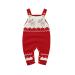 mimixiong Baby Sweater Romper Christmas Jumpsuits Knitted Reindeer Sling Outfit Clothes 6-12 Months Red
