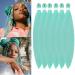 YDDM PRE Stretched Braiding Hair Extensions 20 inch 6packs Extensions Kunsthaar Braids MINT Hair extension Art hair for braid Extension for Braids Jumbo Braids Hair (20 inches MINT#) 50.8cm-20 inches (6 Pack) Mint#