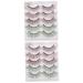 Beavorty 10 Pairs colored false eyelashes color lashes dramatic false eyelashes luxurious eyelash cross eyelashes makeup eyelashes fake eyelash eyelashes false Imitation soft 5d tool
