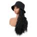 MapofBeauty 24 Inch Black Hat Wig - Long Wavy Curly Synthetic Daily Use Wig - Buy Online on GoSupps.com
