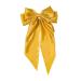 Ribbon Bowknot Decor Hair Pin Satin Fabric Spring Hair Clip Anti-slip Design Decorative Bow Ribbon Back Head Hair Clip Hair Yellow