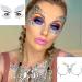 Face Stickers Mermaid Face Gems Jewels Festival Chest Body Jewels Rhinestone Temporary Tattos for Women and Girls 2 Sets