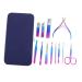 Mikinona 1 Set Nail Set Nail Tools Manicure Grooming Kit Pedicure Care Tools Manicure Grooming Tool Needle Cuticle Pusher Kit Manicure Kit Clip Trimmer Nail Art Supplies Stainless Steel