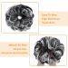 2 PCS Messy Bun Hair Scrunchies, Natural Black Mix Silver Grey - Updo Ponytail Hair Extension for Women | Hair Accessories - Buy Online on GoSupps.com