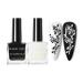 Major Dijit Stamping Nail Polish Black White Nail Art Print Nail Polish Set  Quick Dry Printed Nail Polish Black White Stamping Nail Polish