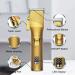 Professional Cordless Hair Clippers & Beard Trimmer for Men - LED Display USB Charging Gold Finish - Top Barber Supplies - Buy Online on GoSupps.com