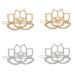 QTMY 4 PCS Metal Lotus Flower Hair Clips - Stylish Hair Accessories - Buy Online on GoSupps.com