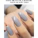 Ebanku 20PCs Gray UV Gel Nail Film - Self-Adhesive Nail Foil Wraps & Stickers for Women & Girls - Includes Nail File & Stick for Easy Nail Decoration - Buy Online on GoSupps.com